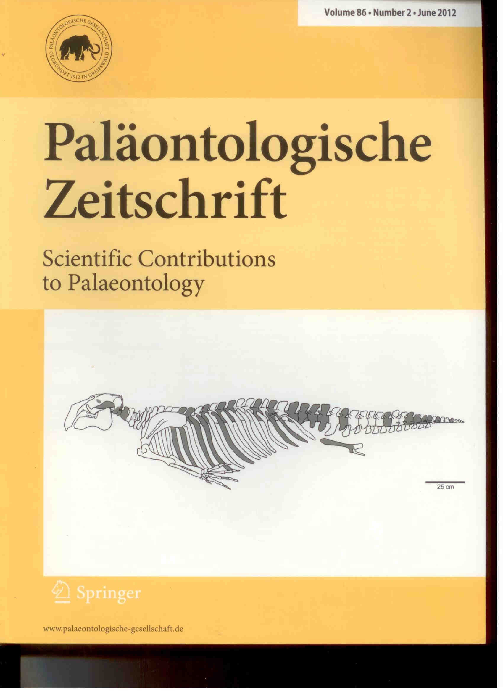 Rauhut, O. (Hrsg.): Paläontologische Zeitschrift Volume 86, Number 2, March 2012