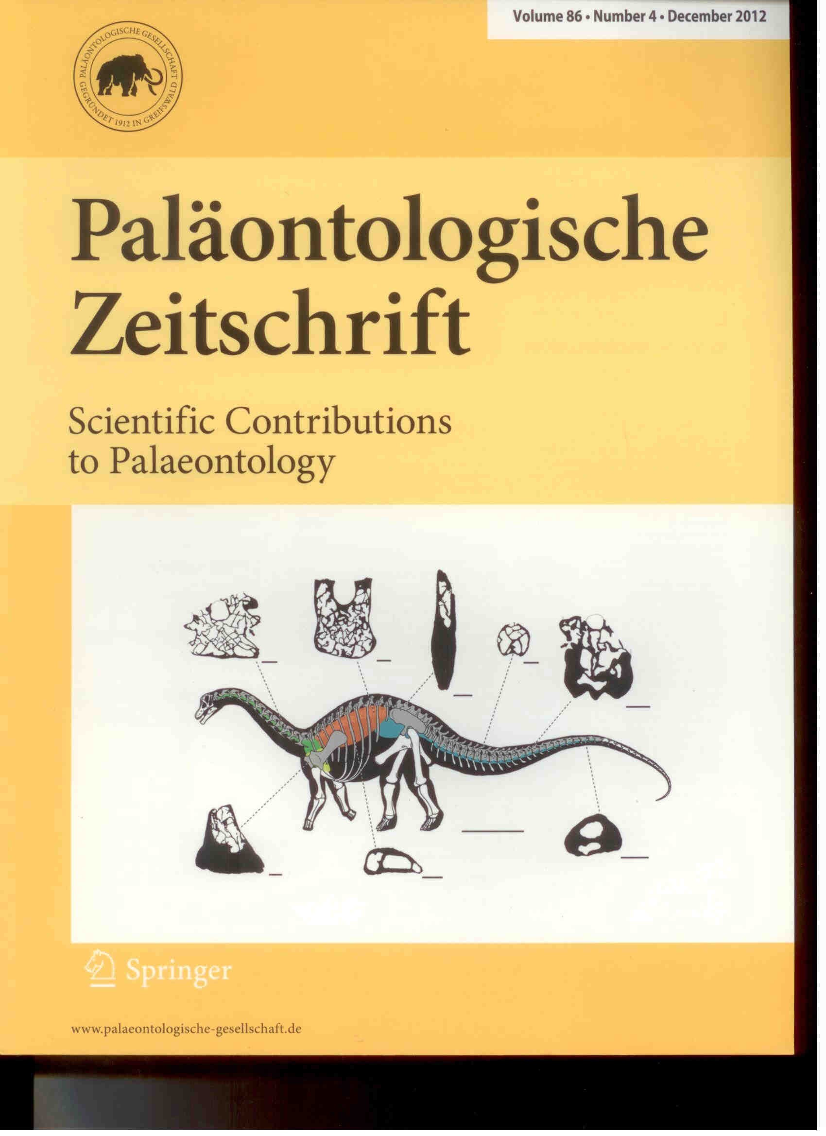 Rauhut, O. (Hrsg.): Paläontologische Zeitschrift Volume 86, Number 4, March 2012
