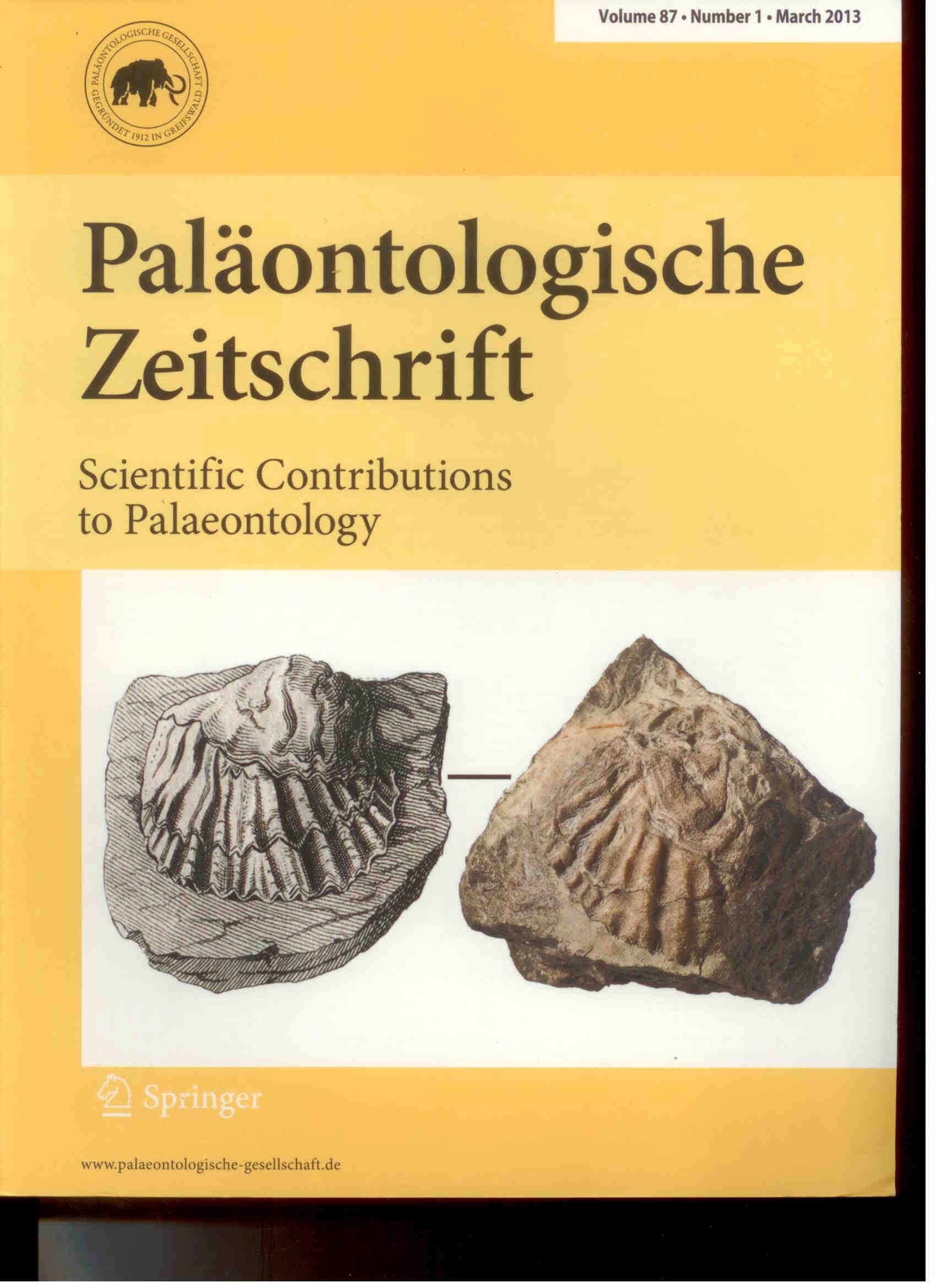 Rauhut, O. (Hrsg.): Paläontologische Zeitschrift Volume 87, Number 1, March 2013