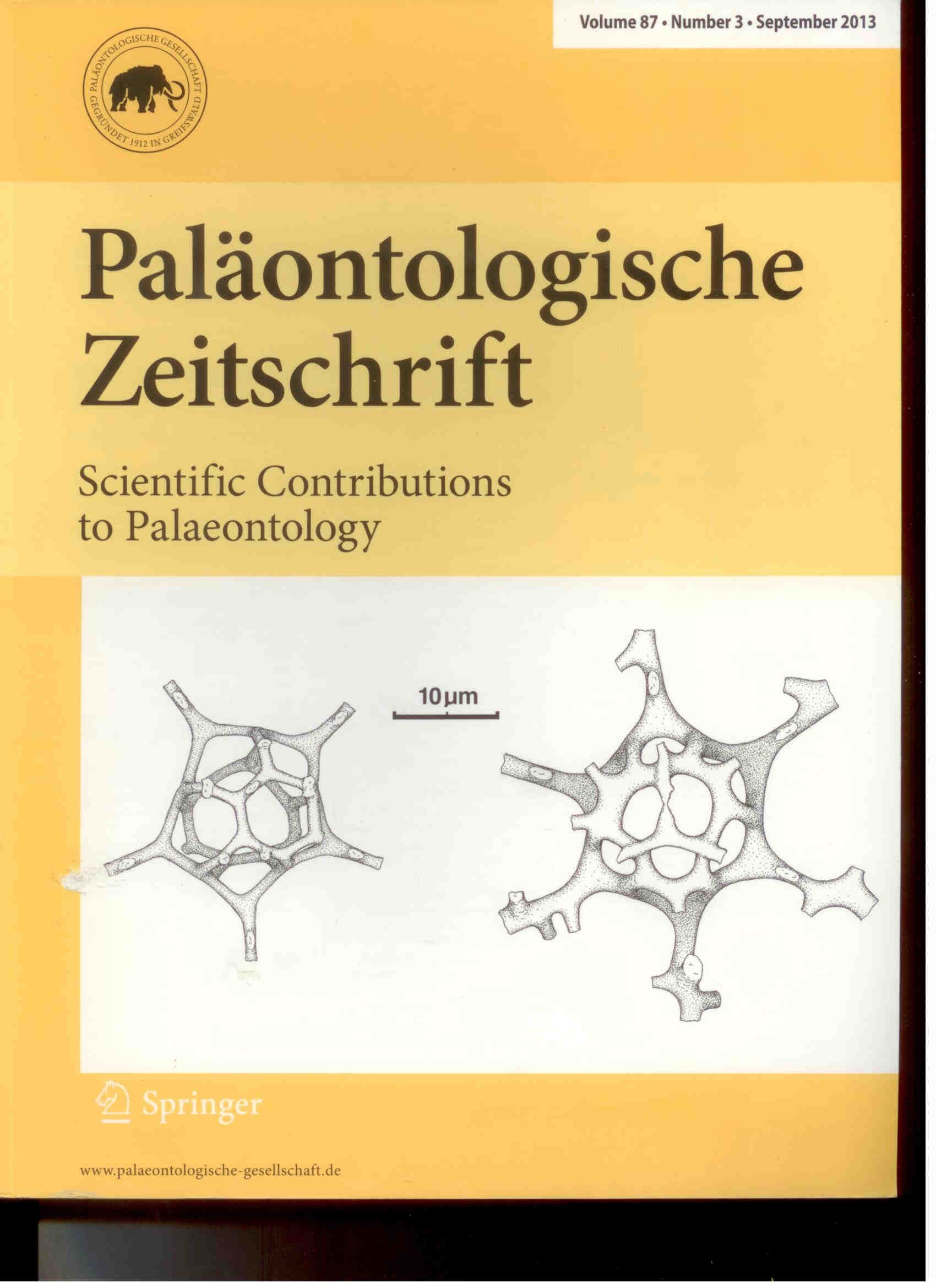 Rauhut, O. (Hrsg.): Paläontologische Zeitschrift Volume 87, Number 3, March 2013