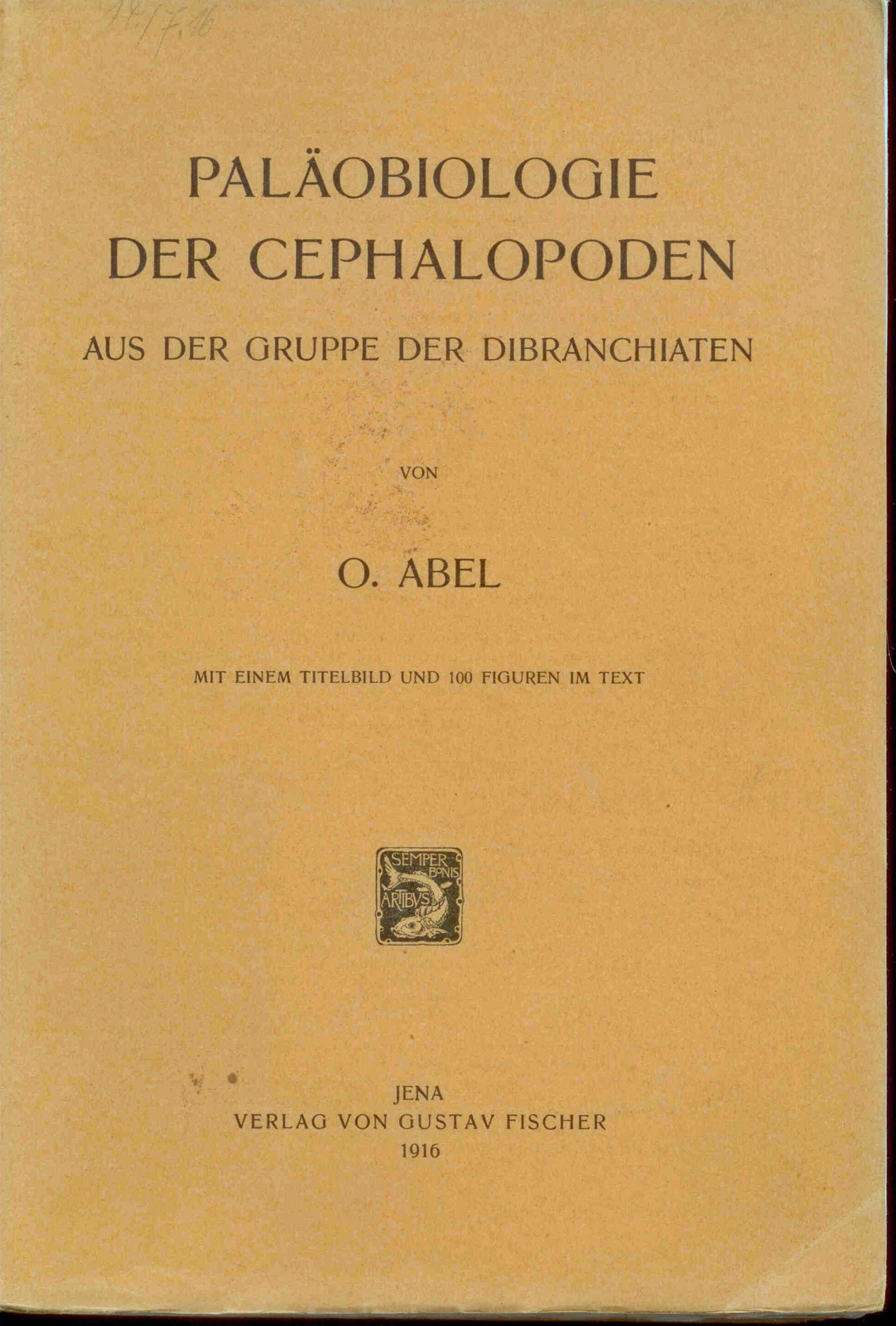 ABEL, O.: Paläobiologie der Cephalopoden aus der Gruppe der Dibranchiaten.