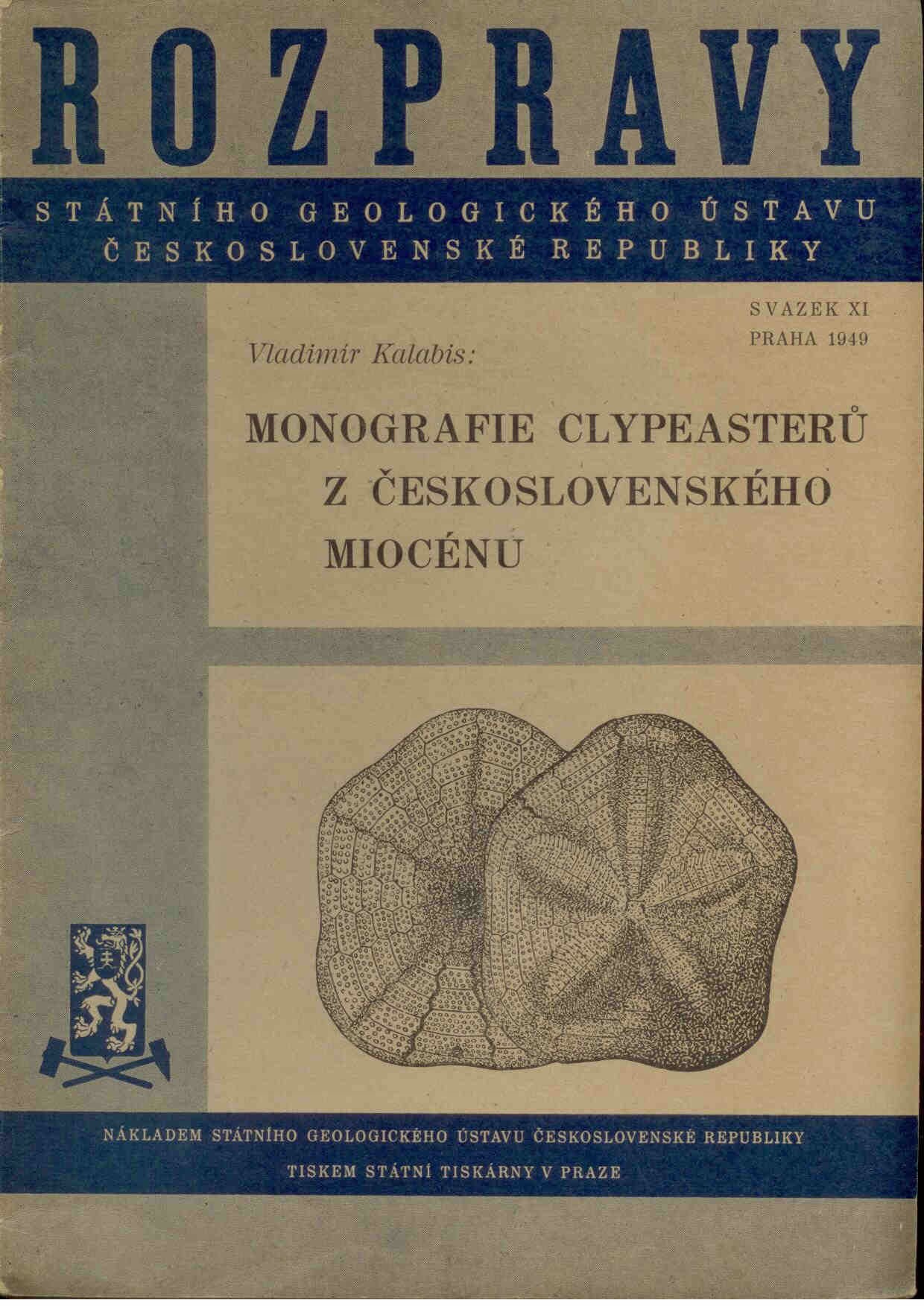Kalabis, V.: Monografie Clypeasteru z ceskoslovenskeho Miocenu.