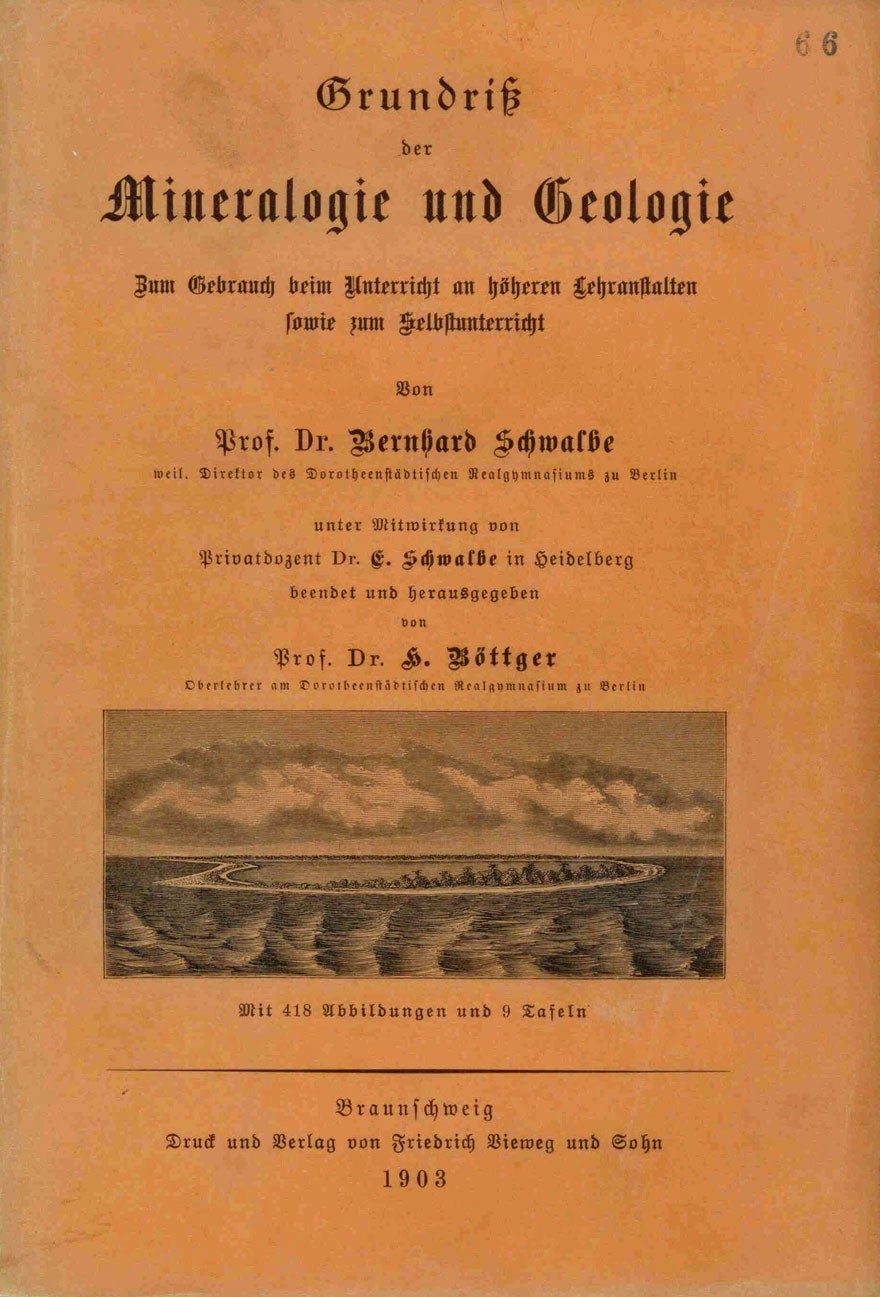 Schwalbe, Dr. B.: Grundriß der Mineralogie und Geologie.