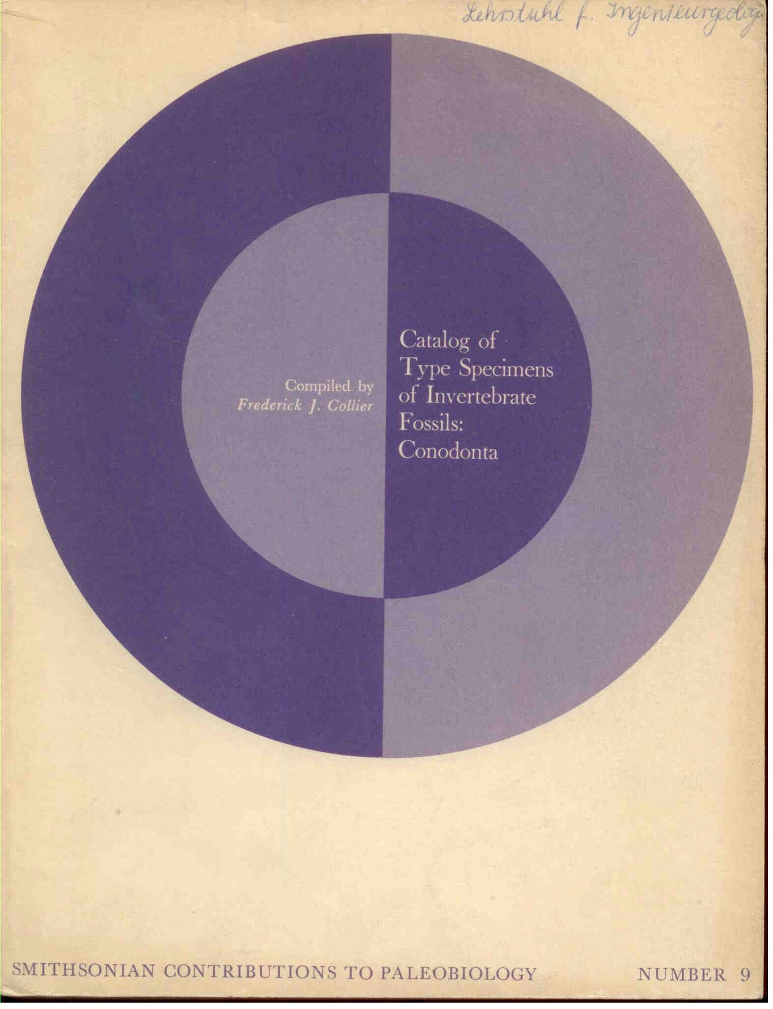 Collier, F. J.: Catalog of Type Specimens of Invertebrate Fossils: Conodonta 