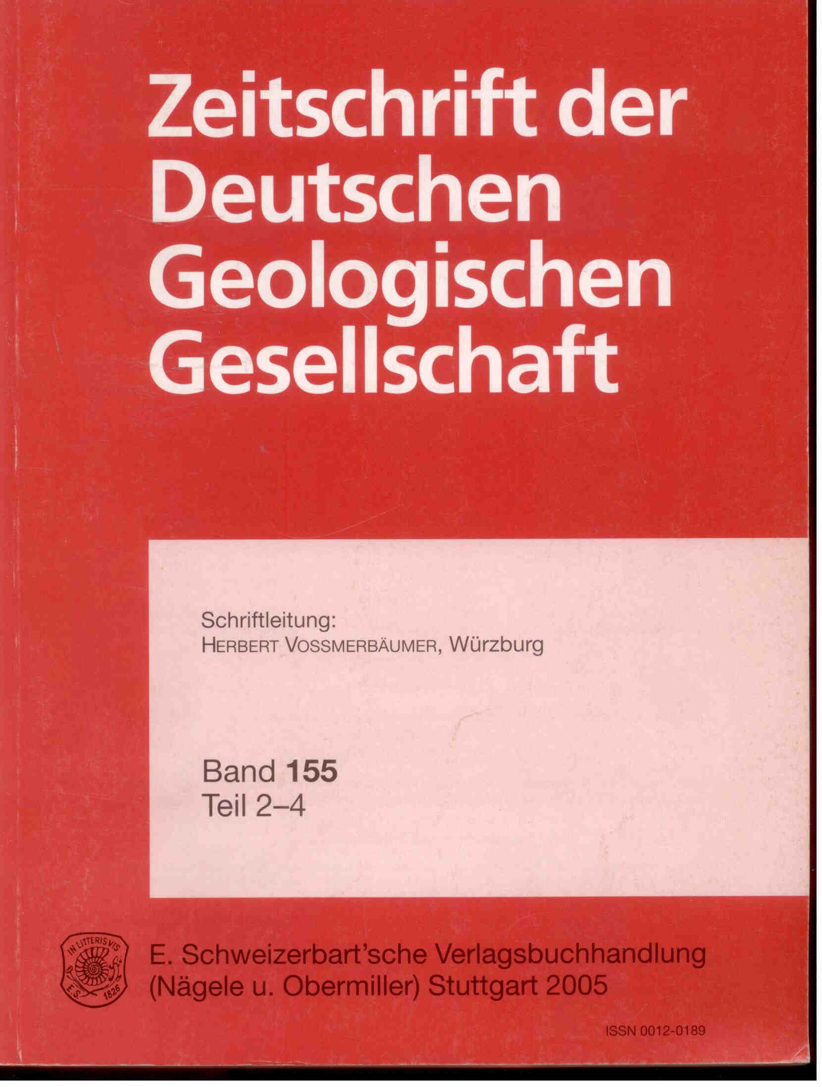 Vossmerbäumer, H.: Zeitschrift der Deutschen Geologischen Gesellschaft Band 155 Teil 2-4