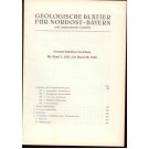 Freyberg, B. v.: Geologische Blätter für Nordost-Bayern und angrenzende Gebiete Gesamtinhaltsverzeichnis der Bände 1 - 20